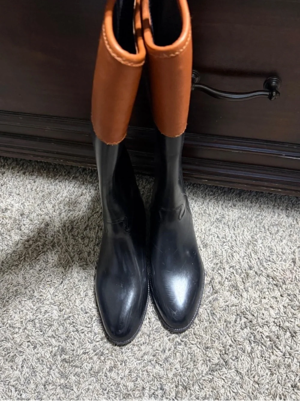 Tory Burch Diana Knee High Equestrian Riding or Rain Tall Boots (EOC) - Size 9